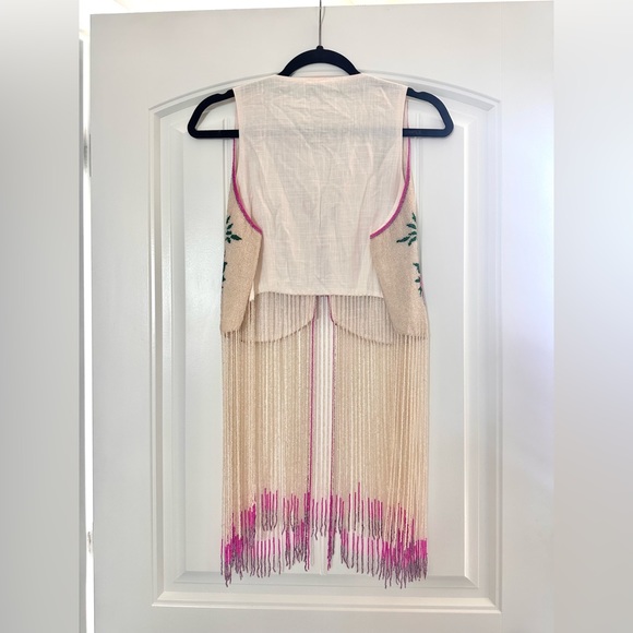 NWOT Free People x Agus Bendita Otis Vest - One Size Fully Beaded - Picture 8 of 11